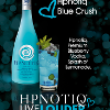 Table Tent front panel with bleed for Hpnotiq Blue Crush Heaven Hill Design and production