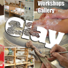 Postcard for AA Clay Studio and Gallery announcing classes